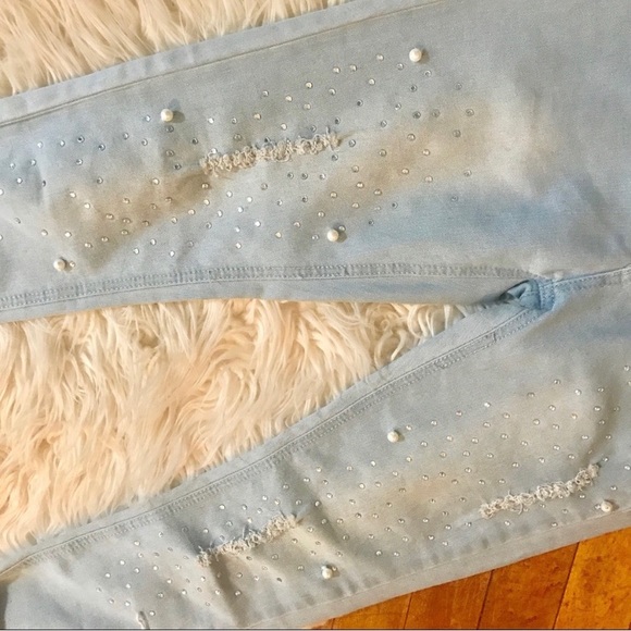 Distressed Jeans with Bling - Picture 2 of 2
